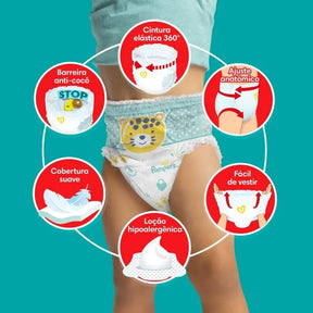 KIT 3 EM 1 - 3 und Fralda Pampers Pants Ajuste Total Max 86 Unidades