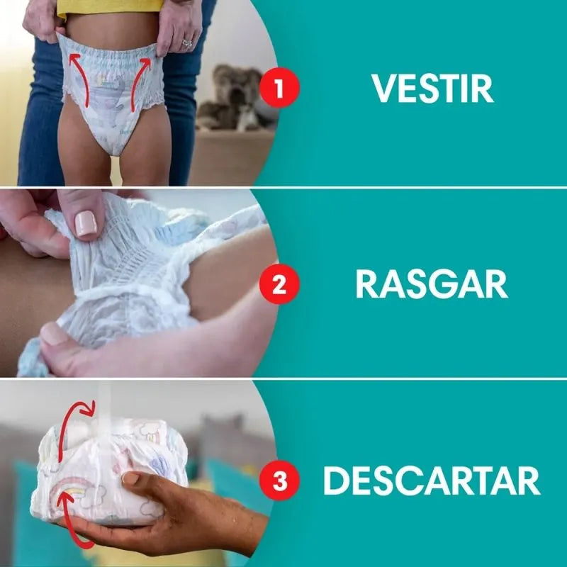 KIT 3 EM 1 - 3 und Fralda Pampers Pants Ajuste Total Max 86 Unidades
