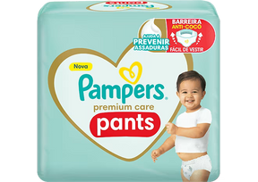 Kit 3 em 1 - 3 und Fraldas Pampers® Premium Care Pants 86 pc