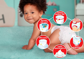 Kit 3 em 1 - 3 und Fraldas Pampers® Premium Care Pants 86 pc